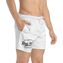 Load image into Gallery viewer, RM white Swim Trunks