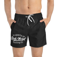 Load image into Gallery viewer, RM black Swim Trunks