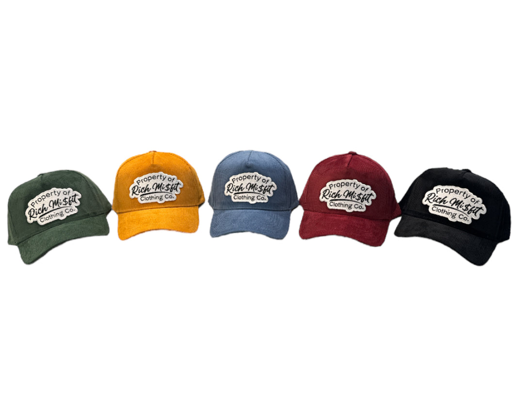 Rich Misfit corduroy hats