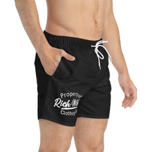 Load image into Gallery viewer, RM black Swim Trunks
